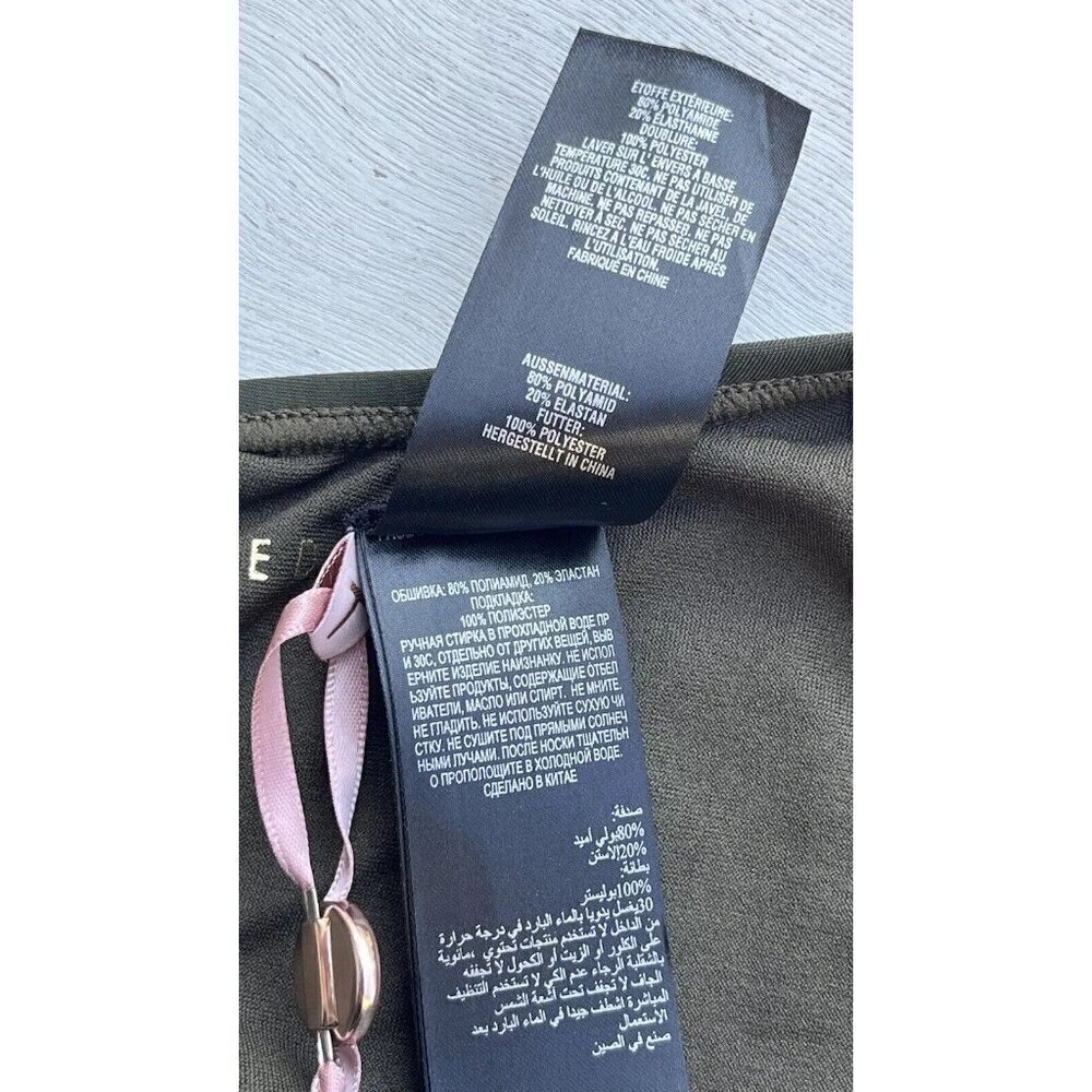 Ted Baker London Pikaa Halter one piece Swimsuit Khaki size 4 = US Size 10 - Picture 2 of 11